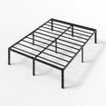 thumbnail image 5 of Zimtown 12 inch Queen Size Bed Frames Heavy Duty, Metal Platform Bed No Box Spring Needed, Black, 5 of 11