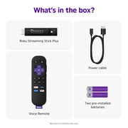 Roku Streaming Stick Plus - 4K & HDR Roku Streaming Device for TV with Voice Remote - Free & Live TV