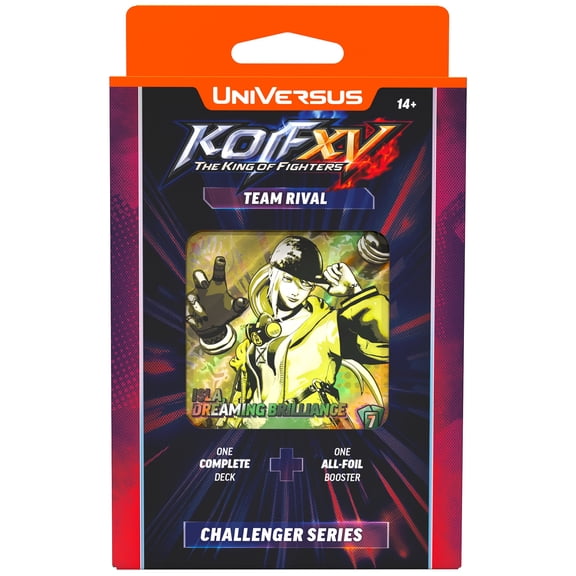 Collectible UniVersus: The King of Fighters XV: Challenger Series - Team Rival - Deck-Building Battle Card Game, Ready To Play Characters, Foil Booster Pack, CCG