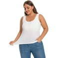 thumbnail image 5 of 1/2 Pack Women's Plus Size Tank Tops with Buit-in Bra, Women's Camisole Seamless Compression Tank Top Shapewear Body Shaper Base Layer Undershirt Underwear Tops, XL-4XL, 5 of 9