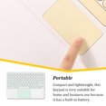 thumbnail image 4 of Matsuzay Teclado compatible con Bluetooth, tableta recargable, teléfono, portátil, teclado, trabajo portátil, reemplazo de panel táctil externo Juegos de teclado y mouse para computadora Verde, 4 of 6