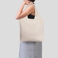 thumbnail image 4 of Unique Bargains Canvas Tote Bag Canvas Shoulder Bag Personalized Reusable Handbag Black, 4 of 5