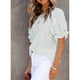 thumbnail image 3 of Blusa de gasa de manga corta para mujer,Blusa de gasa de manga corta para mujer Blusa de gasa de manga corta con estampado floral para mujer Camisa de gasa de manga corta suelta para mujer Integración perfecta, 3 of 6