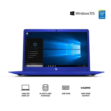 Pre-Owned Core Innovations CLT146401BU-100 14.1" HD Atom x5-Z8350 1.1GHz Intel HD Graphics 500 4GB RAM 64GB SSD Win 10 Home Blue