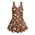 thumbnail image 6 of DISNIMO Floral Print Girls One Piece Swim Dress Sleeveless Swimsuits with Skirt Quick Dry Hawaiian Beach Bathing Suit Swimwear 3-13Y for Summer Pool Party, 6 of 8