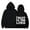 Black, variant on Girls Alphabet Print Hooded Sweatshirt, Long Sleeve Casual Pullover for Kids, Soft Warm Loose Fit Top, Cute City Design for Boys and Girls