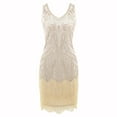 thumbnail image 6 of BABEYOND Women's Flapper Dresses 1920s V Neck Beaded Fringed Great Gatsby Dress, 6 of 8