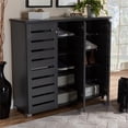 thumbnail image 4 of Bowery Hill Engineered Wood Dark Gray Shoe Cabinet Rectangular Ventilated Unassembled, 4 of 10