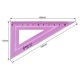 thumbnail image 3 of Herramienta de Medición Flexible Unique Bargains de Plástico Suave Regla Triangular de 30/60 45 Grados 20cm 8 Pulgadas Regla Recta Rosa, 3 of 7