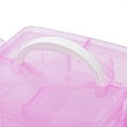 thumbnail image 4 of Honganda 3 Layers Plastic Storage Box Square Shape 18 Compartments Jewelry Container, 4 of 6