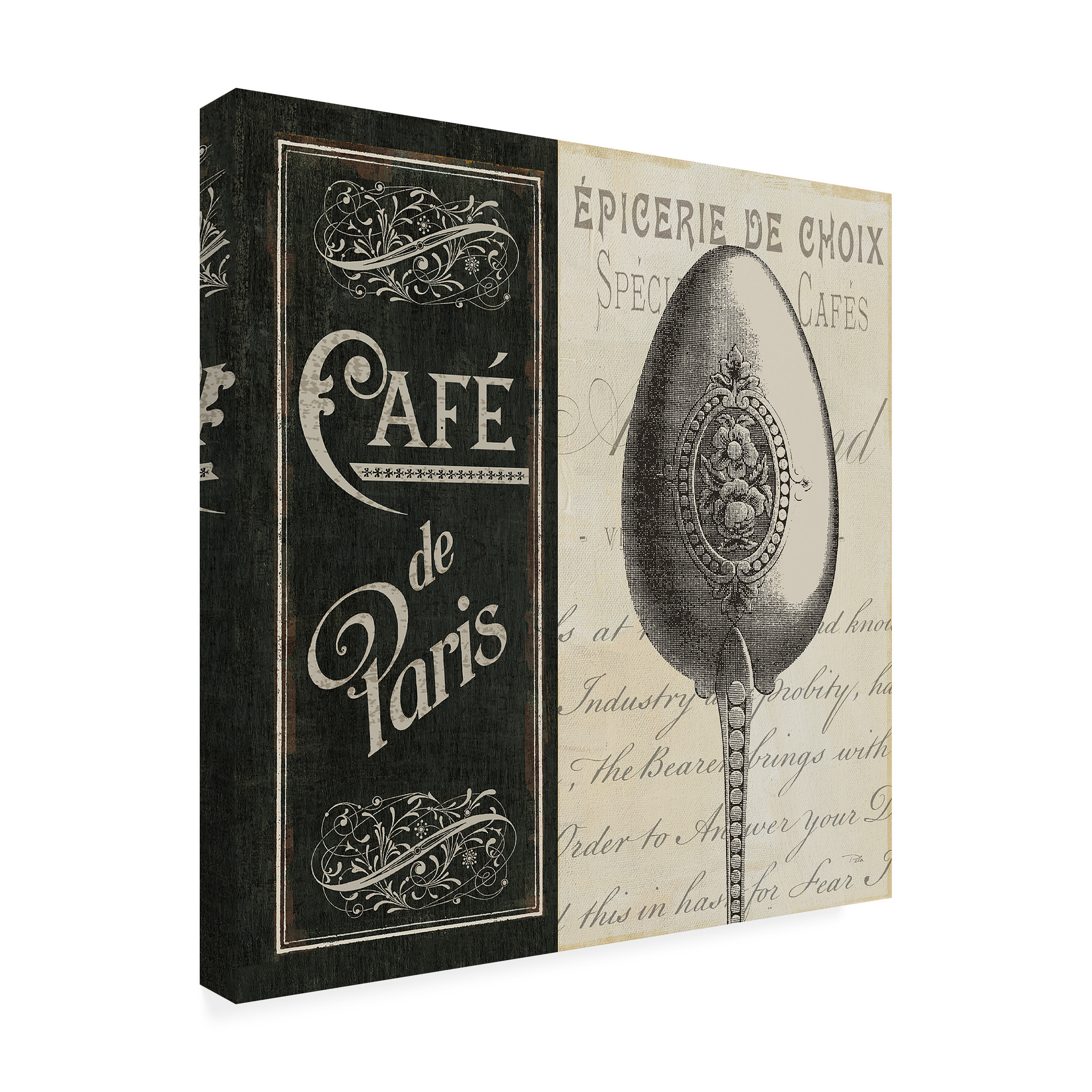Trademark Fine Art 'French Menu I' Canvas Art by Pela Studio