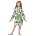 thumbnail image 6 of FORMRS Niños Bathrobe Unisex Hooded Robe Soft Plush Pajamas Sleepwear, Size 2-3T, Retro Flower Print, 6 of 7