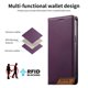 thumbnail image 3 of Funda Tipo Cartera de Cuero Sintético para Samsung Galaxy A53 5G Bloqueo RFID, con Ranuras para Tarjetas y Bolsillo para Efectivo, Cierre Magnético Fuerte Morado, 3 of 6