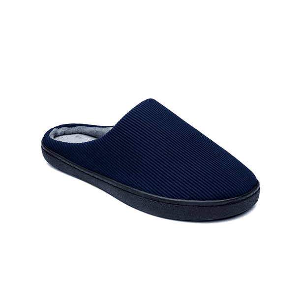 Men's Bedroom Shoes Memory House Slipper Navy Blue Size 910