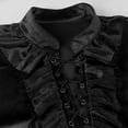thumbnail image 3 of Medieval Men Shirt Victorian Shirt Stand Collar Ruffle Jabot Gothic Mens Shirt, 3 of 8