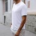thumbnail image 6 of Men's Athletic T Shirts Slim Fit Round Neck Tees Breathable Workout Shirts For Sports Gym Running Casual Everyday Wear Mens Summer Lightweight Pullover Tee Shirts, 6 of 9