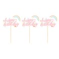 thumbnail image 3 of 3pcs Birthday Cupcake Picks De año de nuevo Favor Cake Decoration - Azul claro 2, tal se describe Rosa 2 Colco Paper Cakecup Cake Toppers, 3 of 8