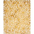 thumbnail image 1 of Safavieh Dip Dye Collection DDY527M Handmade Modern Abstract Floral Watercolor Beige and Gold Premium Wool Area Rug (8' x 10'), 1 of 2