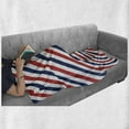 thumbnail image 6 of Harbour Stripe Soft Flannel Fleece Throw Blanket, Vintage Barber Pole Helix of Colored Stripes Medieval Contrast Design, Cozy Plush for Indoor and Outdoor Use, 50" x 60", Blue Red White, by Ambesonne, 6 of 6
