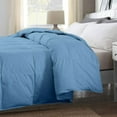 thumbnail image 2 of All-Season Super Soft Comforter California King 98 by 116 inch Light Blue Solid, 400 GSM Microfiber, 1 Piece Quilted Box Comforter Set, 2 of 8