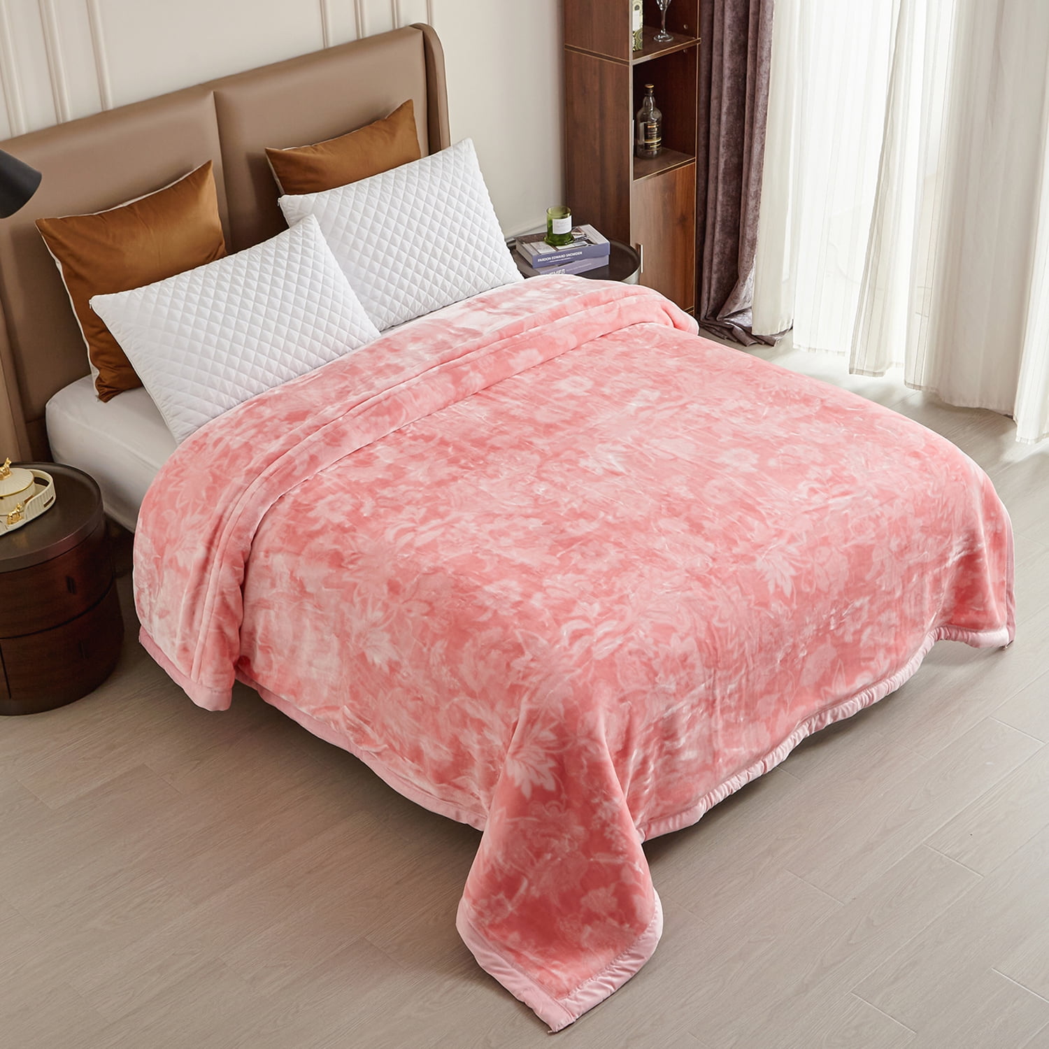 NC Thick Fleece Blanket King Size,10.5lbs 2 Ply Heavy Thick Warm Mink Bed Blanket for Winter, 87"x94"