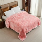 NC Thick Fleece Blanket King Size,10.5lbs 2 Ply Heavy Thick Warm Mink Bed Blanket for Winter, 87x94