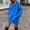 Blue, variant on IUYRTFE Women's Oversized Drop Shoulder Hoodie Dress Long Sleeve Pullover Sweatshirt Dress with Pocket