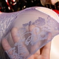 thumbnail image 3 of POIUYTR Womens Open-Crotch Panties - Sheer Mesh High Waist Underwear with All-Over Lace for Special Occasions, 3 of 7