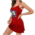 thumbnail image 5 of WJHWSX Nightgowns for Women,Womens Nightgown,Breathable,Moisture Wicking,Printed,Red,2XL, 5 of 6