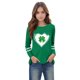 thumbnail image 4 of Blusas y camisas de manga larga con cuello redondo, moda del Día de San Patricio, blusa informal con estampado bonito de manga larga para niños y niñas., 4 of 5