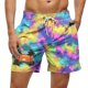 thumbnail image 2 of Kakii Men's Swim Trunks Hawaiian Bathing Mesh Lining Suit Swimsuits Beach Shorts with Pockets, 2 of 7
