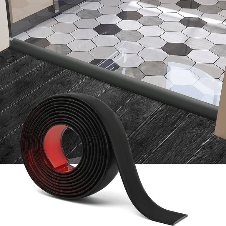 Art3d Gray 1.57 in. x 120 in. Self Adhesive Vinyl Transition Strip for  Joining Floor Gaps, Floor Tiles A179hd52 - The Home Depot