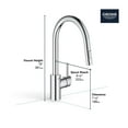 thumbnail image 4 of Grohe 3134910E Concetto Single-Handle Kitchen Faucet, Starlight Chrome, 4 of 4