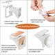 thumbnail image 2 of Cerraduras magnéticas de seguridad para armarios, cerraduras ocultas para cajones de armarios para bebés y niños pequeños (4 cerraduras y 1 llave) TUNC Sencillez, 2 of 5