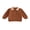 Brown, variant on RUINIXCW Toddler Boy Thanksgiving Pullover Sweatshirt Quarter Zipper Lapel Neck Long Sleeve Croissant/Turkey Embroidery Tops