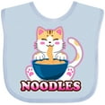 thumbnail image 3 of Inktastic I Love Noodles with Cat Illustration Boys or Girls Baby Bib, 3 of 4