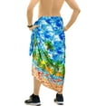thumbnail image 3 of LA LEELA Men's Swim Bath Trunk Swimsuit Regular Surfing Swimwear Sarong Long Pareo Wrap One Size Arctic, Beach Summer Vacation Party, 3 of 4