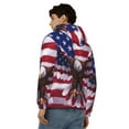 thumbnail image 4 of Uemuo USA Eagle with Spread Wings for Men's Fashion Full-zip Hoodies & Sweatshirts with Kangaroo Pocket, Zip-up Hooded Sweatshirt, Moisture Wicking & Breathable-X-Large, 4 of 5