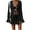 black, variant on AAOMASSR See Through Cardigan for Women Mesh Sheer Front Tie Up Shirts Long Sleeve Y2k Vintage Button Blouse Tops White M