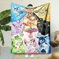 thumbnail image 2 of Pokémon Flannel Throw Blanket Cartoon Blanket Soft Plush Blankets Room Decorative Blankets for Women Men 60x80 inch, 2 of 10