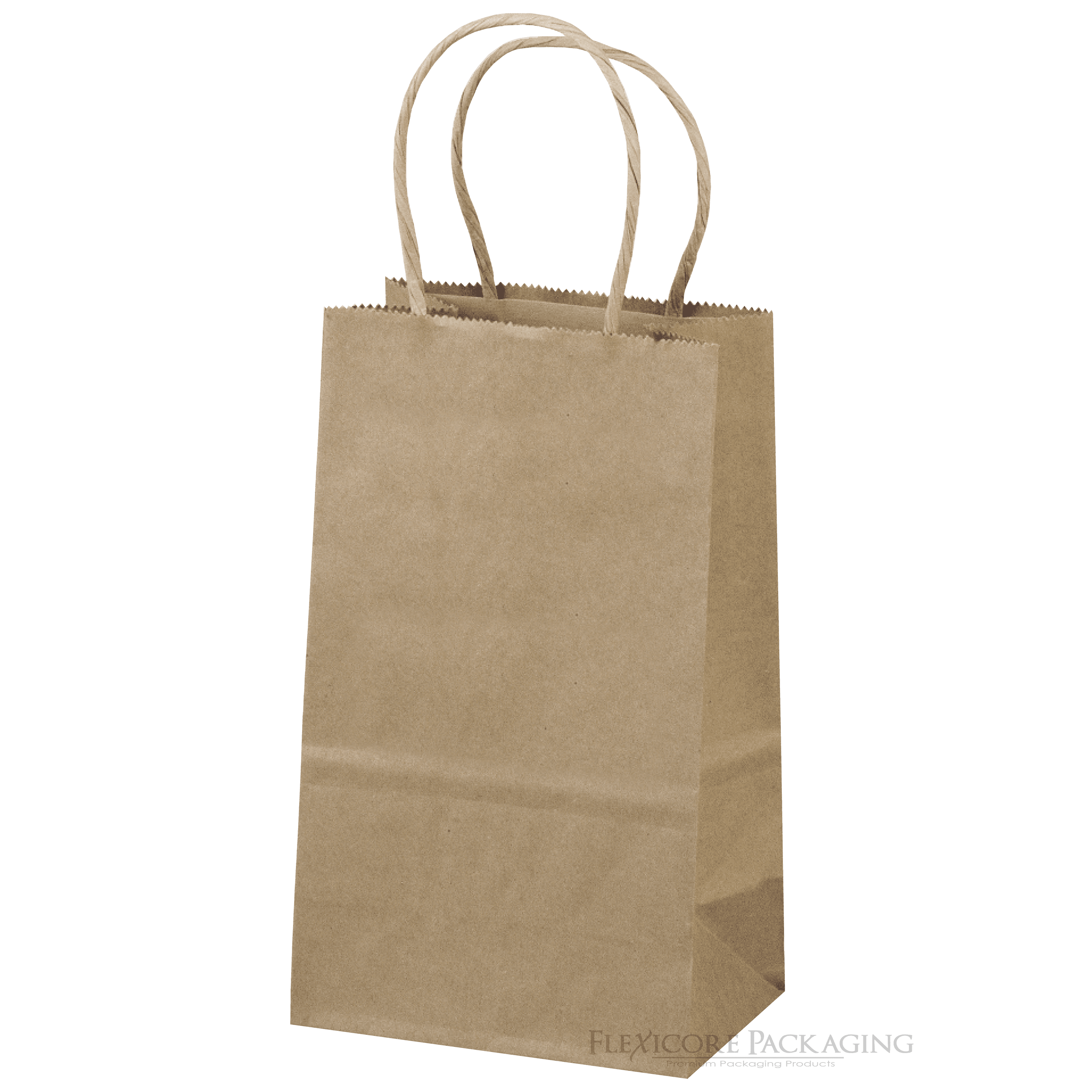Strung 100 Kraft Brown Paper Bags 6" x 6" 