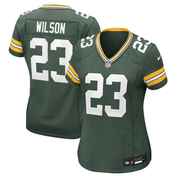 Women's Nike Emanuel Wilson Green Green Bay Packers Team Game Jersey
