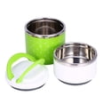 thumbnail image 4 of Fiambrera aislada térmica Sunnimix acero inoxidable 2 Capas Contenedor de Alimentos Verde, 4 of 6