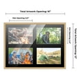 thumbnail image 3 of Natural Finish Collage Frame - Black Mat, Holds Four 5x7 Photos , UV Resistant Acrylic, Wall, 3 of 8