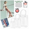 thumbnail image 2 of 1pc Transparent Pvc Handbag Christmas Gift Packaging Bags With Handles Shopping Travel Clear, 2 of 5