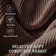 thumbnail image 4 of Korser Sillón Reclinable Pequeño,Manual con Bolsillos,Para Sala,Pana,Marrón, 4 of 7
