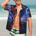 thumbnail image 7 of Disketp Futuristic Bar Space View Hawaiian Shirts for Men,Mens Casual Short Sleeve Button Down Shirts Beach Shirt,3X-Large, 7 of 7