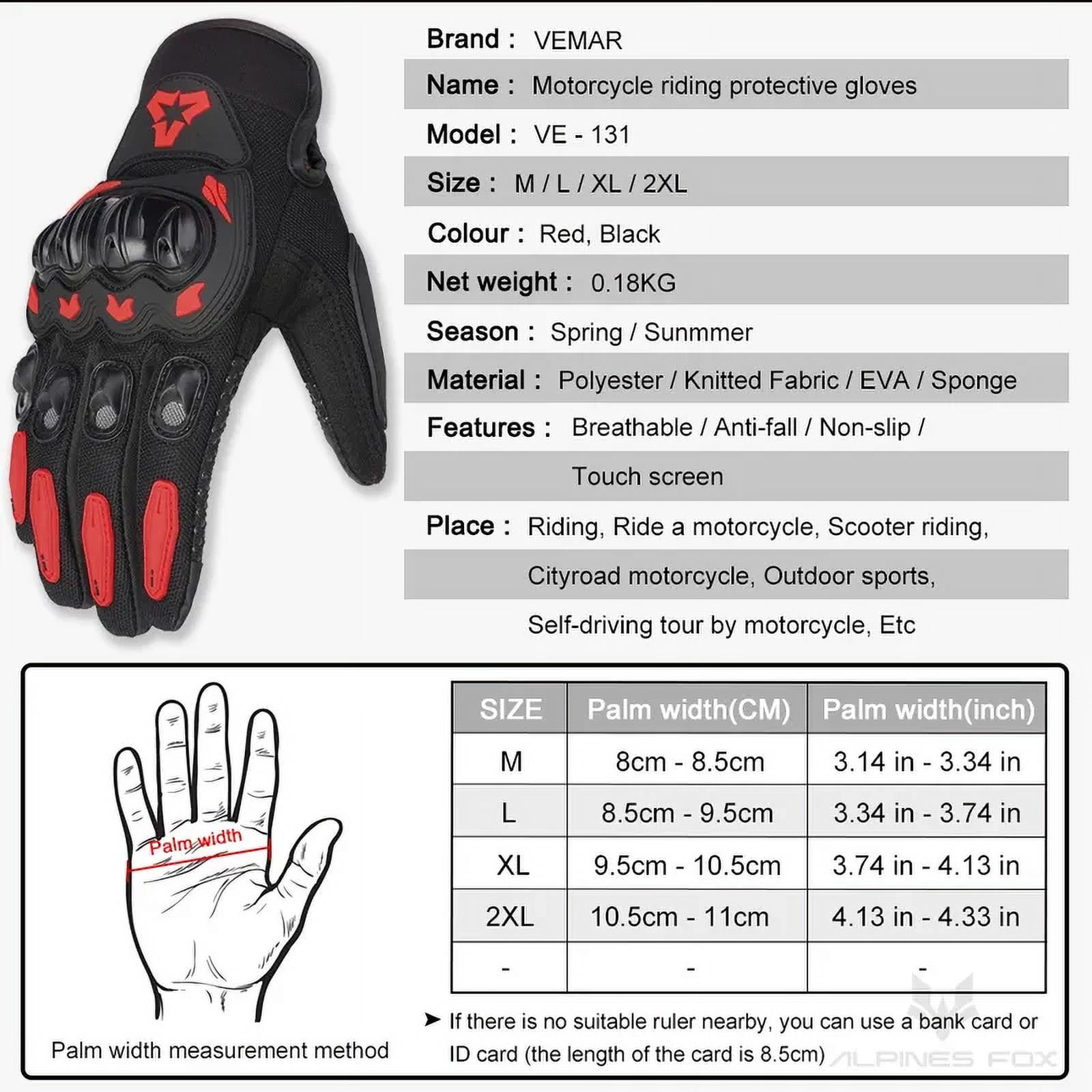2024 Summer Men Motorcycle Gloves Hard Knuckle Touch Screen Motorbike Motocross Moto Biker Gloves Motorcycle Accessories M-XXL