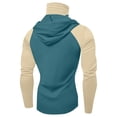 thumbnail image 4 of Sun Protection Shirts for Men Color Block UV UPF 50+ Hooded Fishing Shirt Summer Hiking Rash Guards with Face Cover, 4 of 4