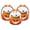 A | 3PCS, variant on Halloween Pumpkin Plastic Candy Bags with Handle,Transparent Resealable Treat Goodie Bags for Kids Trick‑or‑Treat Party Favor Wrapping 3PCS